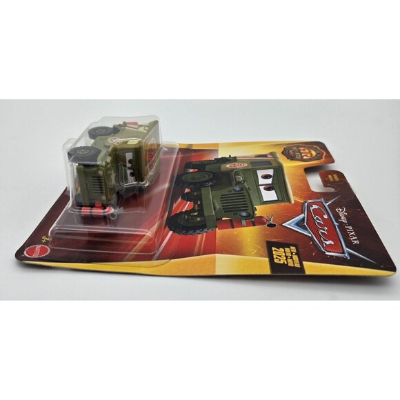 Disney Pixar Cars Race & Rescue SARGE 1:55 Green Military Jeep Metal 2025 New - Picture 3 of 6